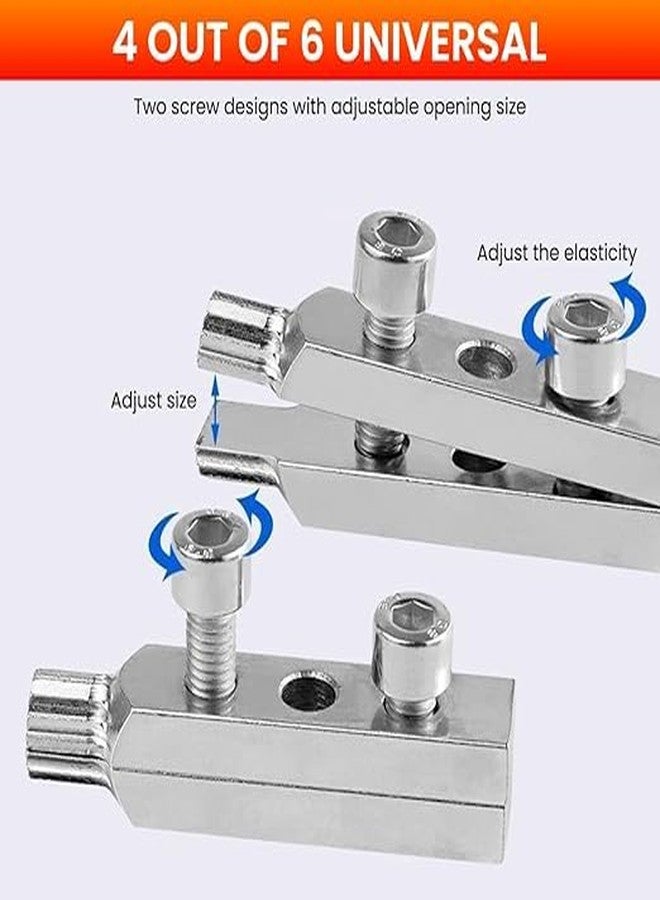 SUNBEET أداة استخراج الأسلاك المكسورة لصمام زاوية صنبور صن بيت، أداة استخراج الصمامات المكسورة القابلة للتعديل، أداة استخراج البراغي العالمية، أداة إزالة البراغي المكسورة للخيوط المتآكلة مقاس 1/2 بوصة و 3/4 بوصة، مصنوعة من الفولاذ المقاوم للصدأ - Image 4